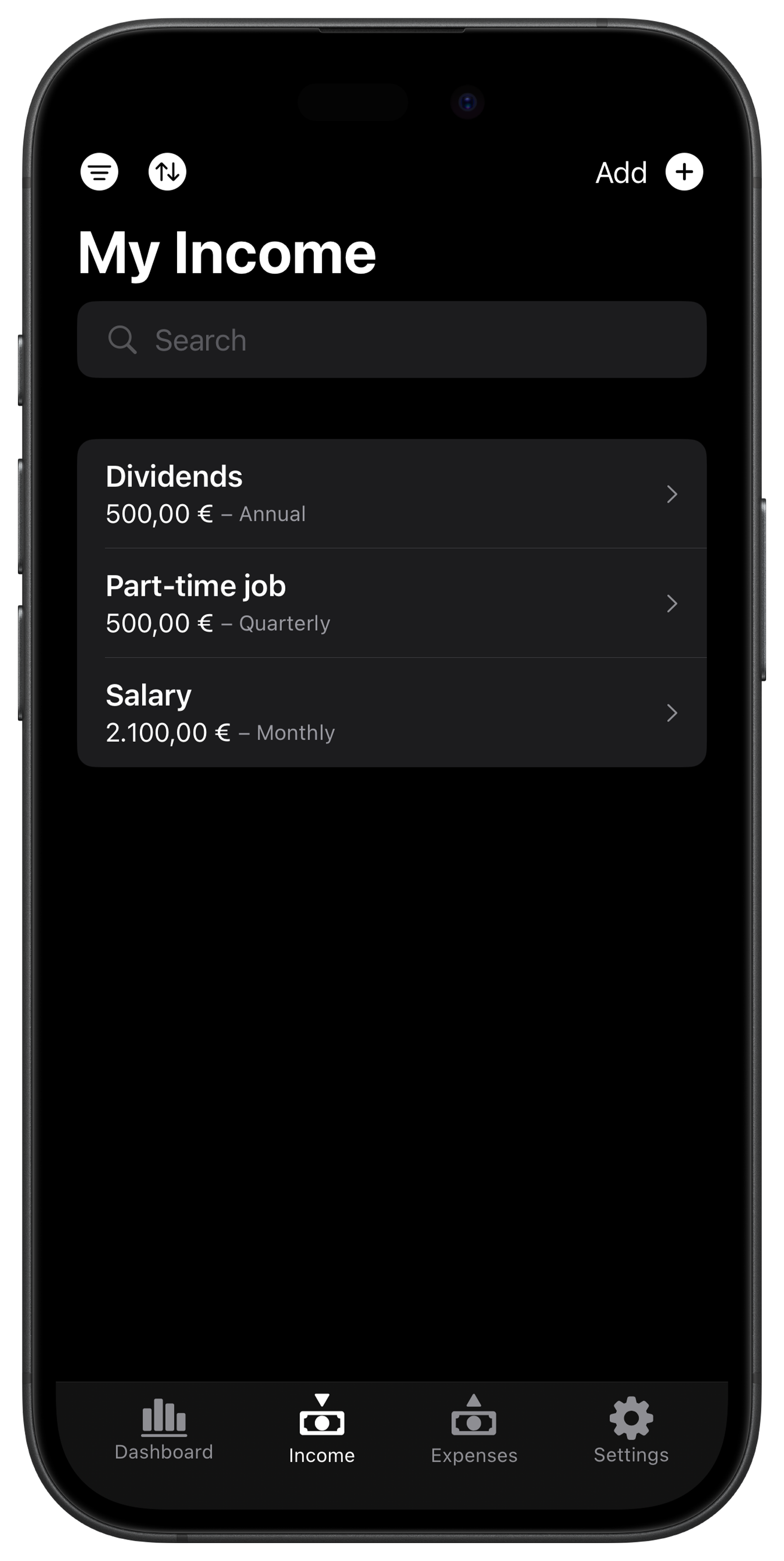 Income Mockup